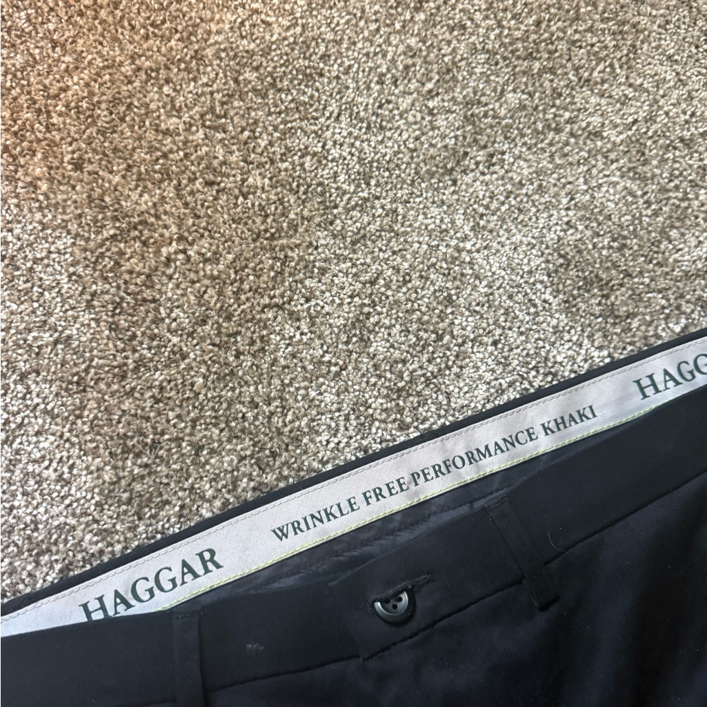 Haggar Dark Navy Performance Khaki Pants